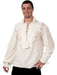 Fancy White Pirate Shirt Adult - costumesupercenter.com