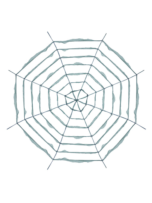 12 Foot White Fabric Spider Web Yard Decoration - costumesupercenter.com