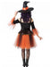 Women's Black and Orange Enchanted Witch Costume - costumesupercenter.com