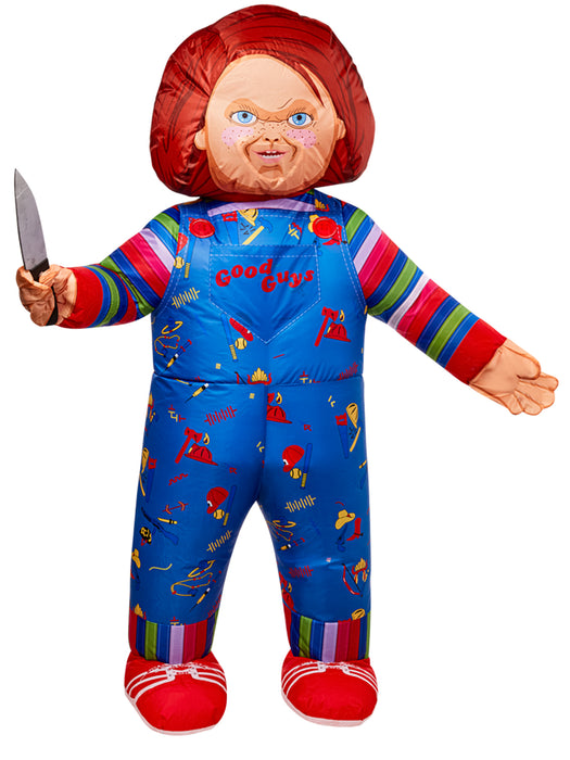 Adult Child's Play Chucky Inflatable Costume - costumesupercenter.com