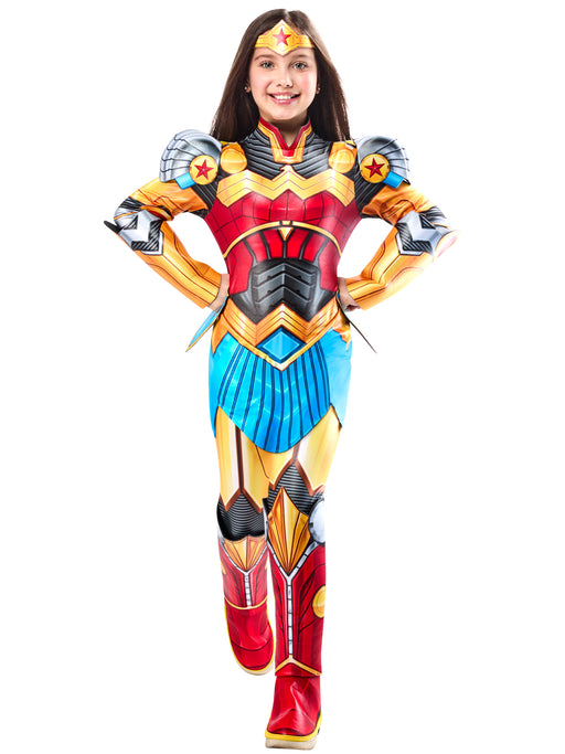 Girls' DC Comics Metal Force Wonder Woman Costume - costumesupercenter.com