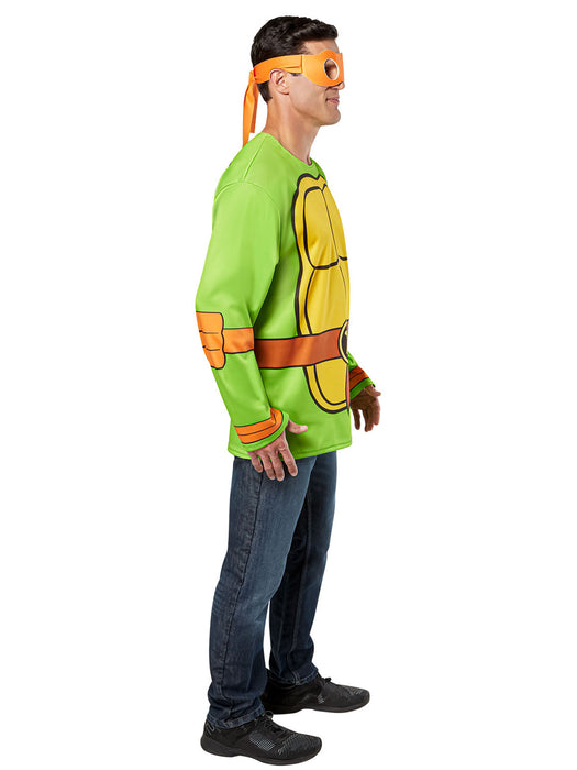 Men's Teenage Mutant Ninja Turtles Classic Michelangelo Costume Top and Mask - costumesupercenter.com