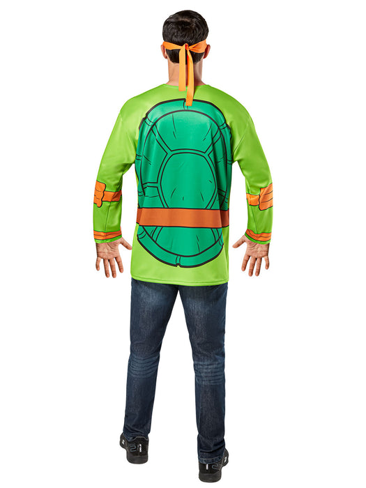 Men's Teenage Mutant Ninja Turtles Classic Michelangelo Costume Top and Mask - costumesupercenter.com