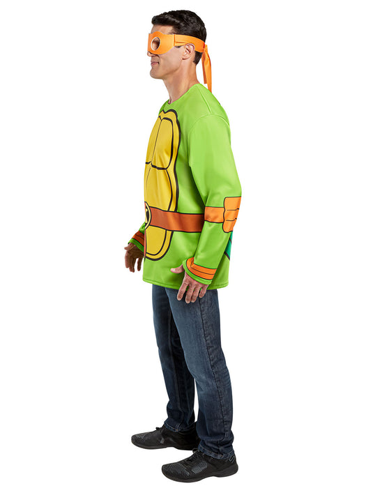 Men's Teenage Mutant Ninja Turtles Classic Michelangelo Costume Top and Mask