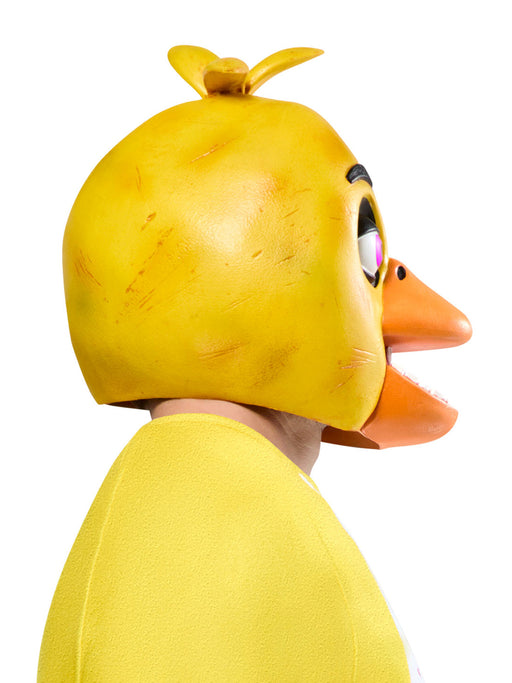 Adult Five Nights At Freddy's Chica Overhead Latex Mask - costumesupercenter.com