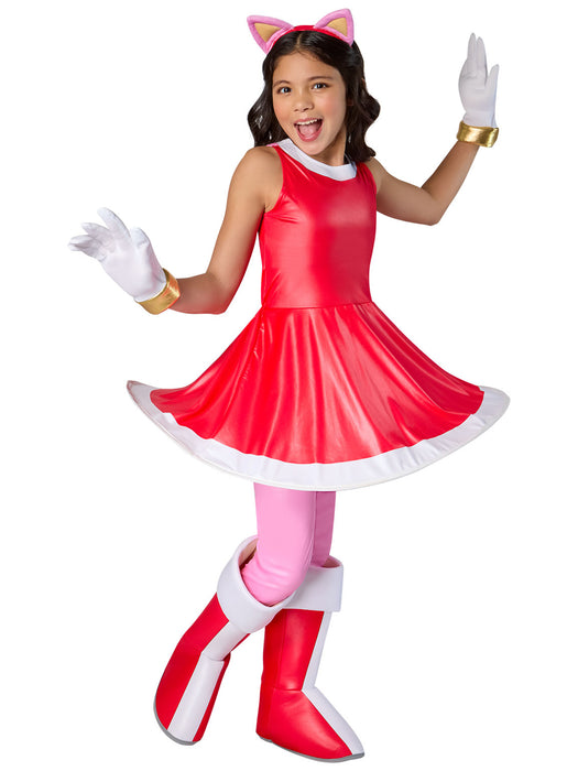 Girls' Sonic the Hedgehog Amy Rose Costume Set - costumesupercenter.com