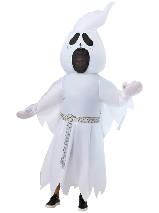 Adult White Ghost Reaper Inflatable Costume - costumesupercenter.com