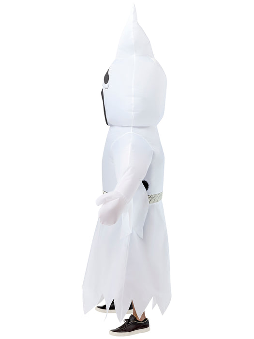 Adult White Ghost Reaper Inflatable Costume - costumesupercenter.com