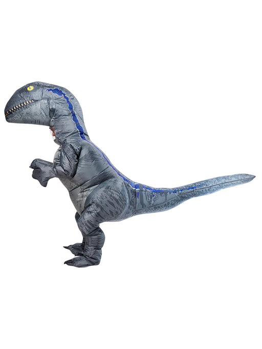Adult Jurassic World Blue Velociraptor Inflatable Costume - costumesupercenter.com