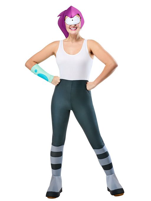 Women's Futurama Leela Costume with Wig - costumesupercenter.com