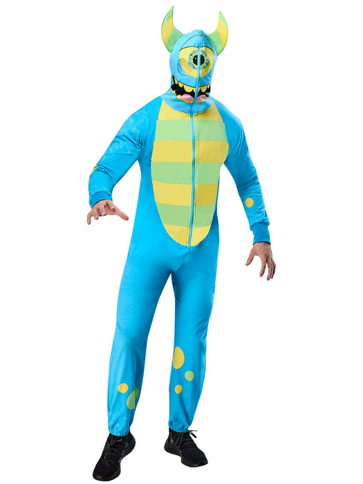 Adult Blue Monster Zipsters Hooded Costume - costumesupercenter.com