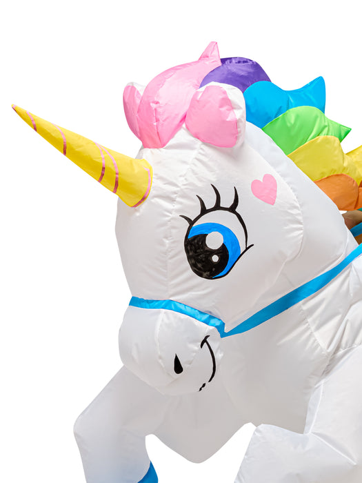 Kids' Ride on Unicorn Light Up Inflatable Costume