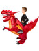 Kids' Ride on Red Dragon Light Up Inflatable Costume - costumesupercenter.com