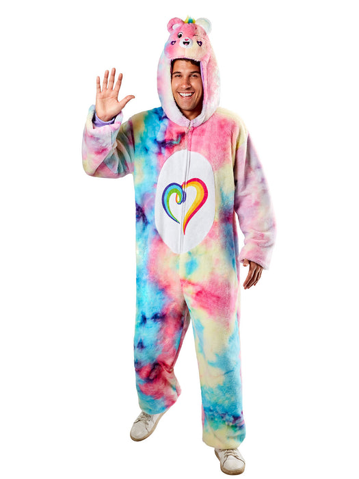 Adult Care Bears Togetherness Bear Zipsters Costume - costumesupercenter.com