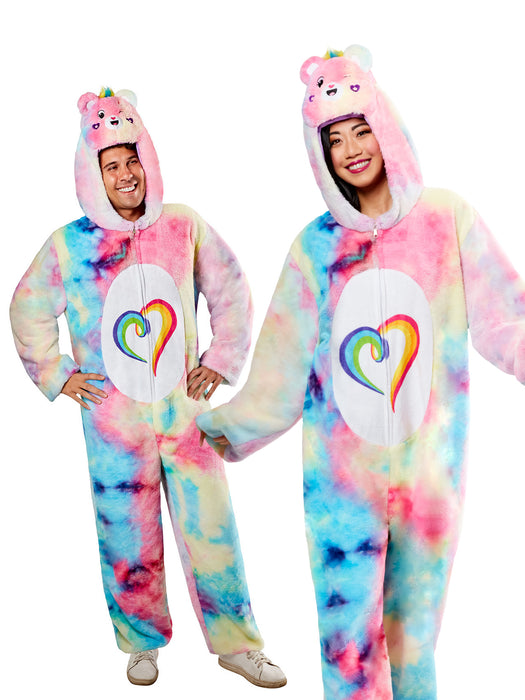 Adult Care Bears Togetherness Bear Zipsters Costume - costumesupercenter.com