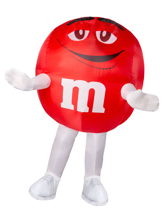 Adult Red M&M's Inflatable Costume - costumesupercenter.com