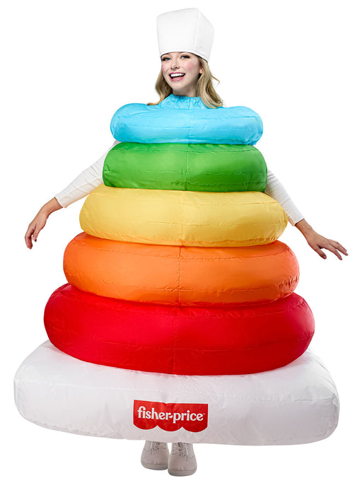 Adult Fisher Price Rock-A-Stack Inflatable Costume - costumesupercenter.com