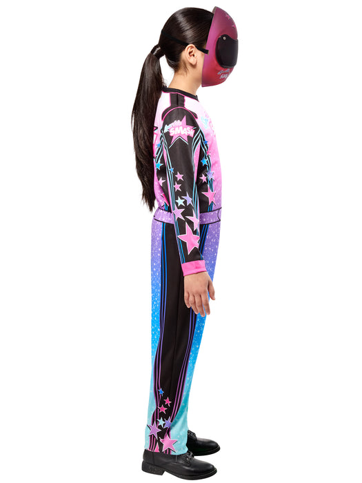 Girls' Monster Jam Sparkle Smash Jumpsuit with Mask - costumesupercenter.com