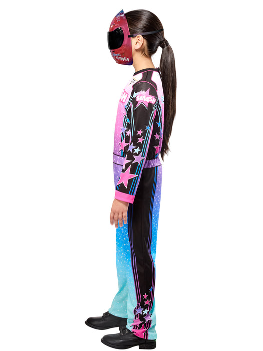 Girls' Monster Jam Sparkle Smash Jumpsuit with Mask - costumesupercenter.com
