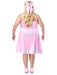 Women's Plus Size Barbie Movie Perfect Day Pink Gingham Dress - costumesupercenter.com