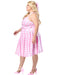 Women's Plus Size Barbie Movie Perfect Day Pink Gingham Dress - costumesupercenter.com