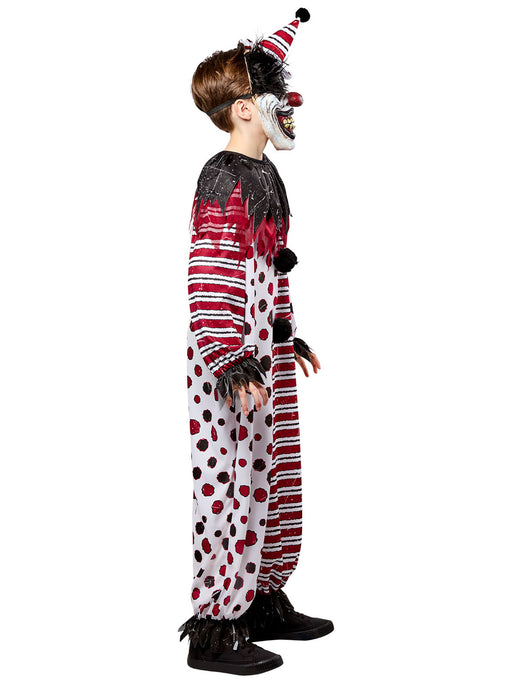 Boys' Creepy Clown Costume with Mask - costumesupercenter.com