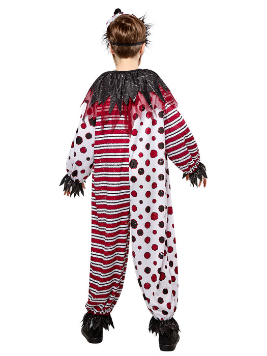 Boys' Creepy Clown Costume with Mask - costumesupercenter.com