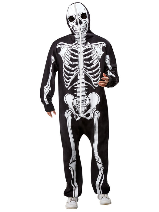 Adult Skeleton Zipsters Hooded Costume - costumesupercenter.com