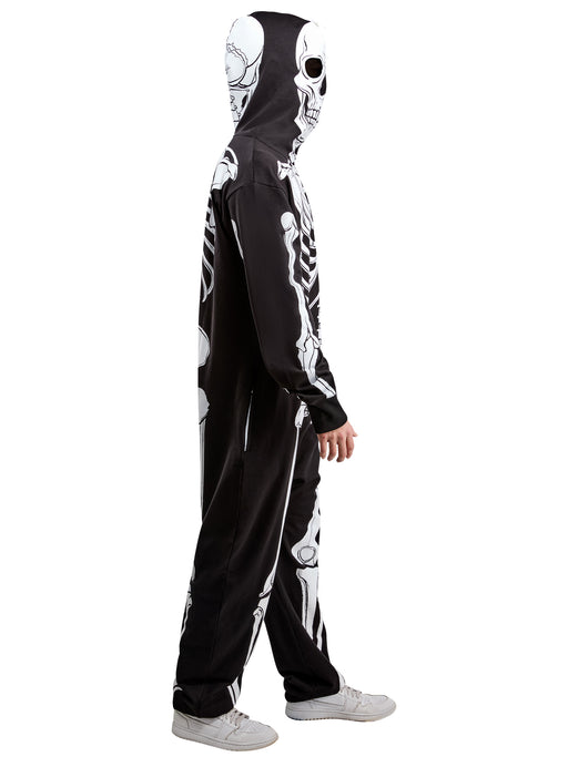 Adult Skeleton Zipsters Hooded Costume - costumesupercenter.com