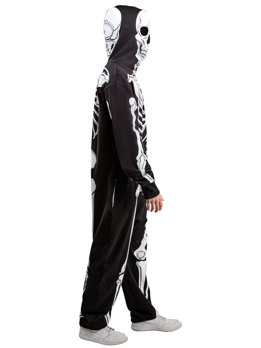 Adult Skeleton Zipsters Hooded Costume - costumesupercenter.com