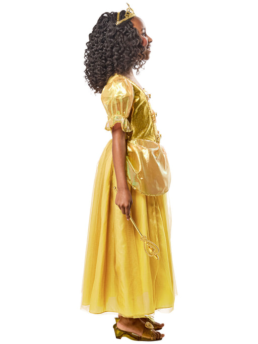 Girls' Gold Beauty Princess Dress and Tiara - costumesupercenter.com