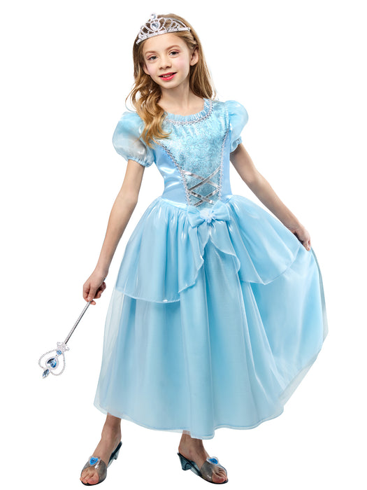 Girls' Blue Midnight Princess Dress and Tiara - costumesupercenter.com