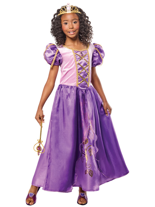 Girls' Purple Royal Princess Dress and Tiara - costumesupercenter.com
