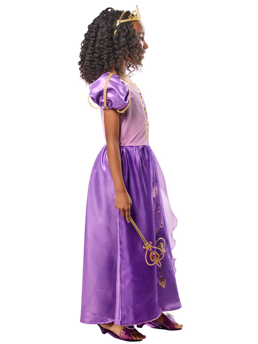 Girls' Purple Royal Princess Dress and Tiara - costumesupercenter.com