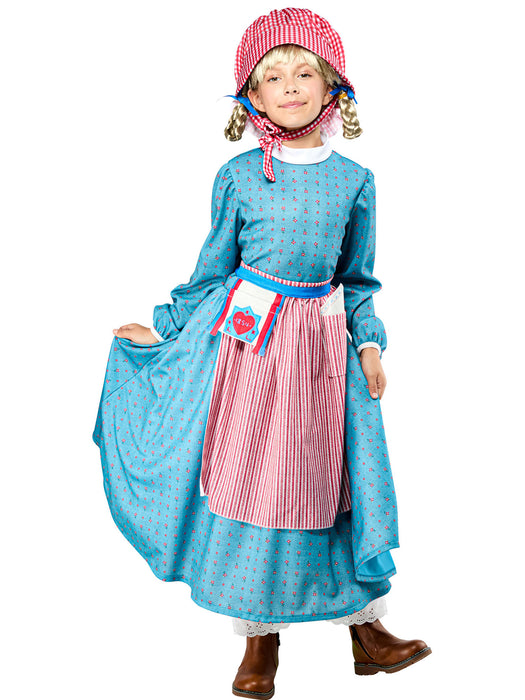 Girls' American Girl Kirsten Larson Dress with Bonnet Costume Set - costumesupercenter.com