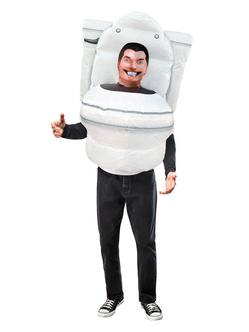 Adult Skibidi Toilet Inflatable Costume with Mask - costumesupercenter.com