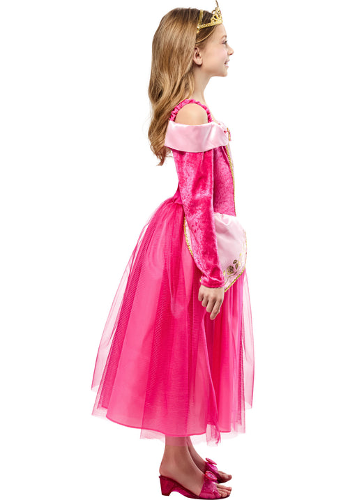 Girls' Pink Sleeping Princess Dress and Tiara - costumesupercenter.com