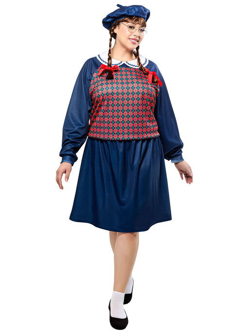 Women's Plus Size American Girl Molly McIntire Dress with Beret Costume Set - costumesupercenter.com