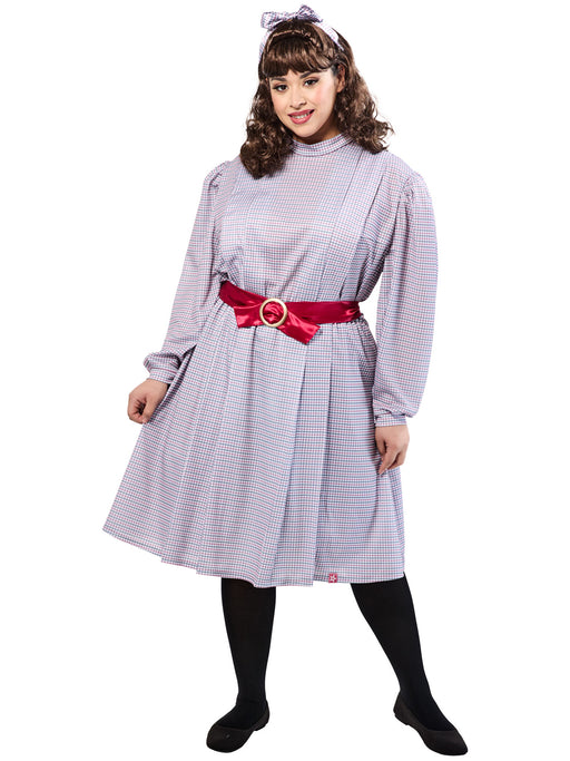 Women's Plus Size American Girl Samantha Parkington Plaid Dress Costume Set - costumesupercenter.com
