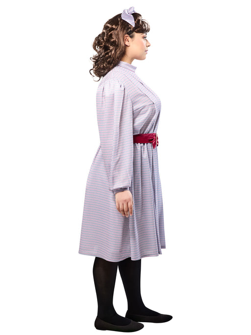 Women's Plus Size American Girl Samantha Parkington Plaid Dress Costume Set - costumesupercenter.com