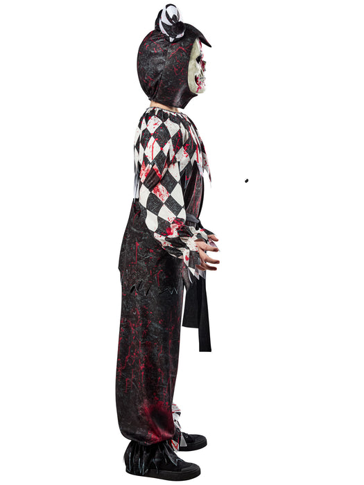 Boys' Bloody Jester Costume with Mask - costumesupercenter.com