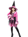 Girls' Pink Witch Costume with Hat - costumesupercenter.com