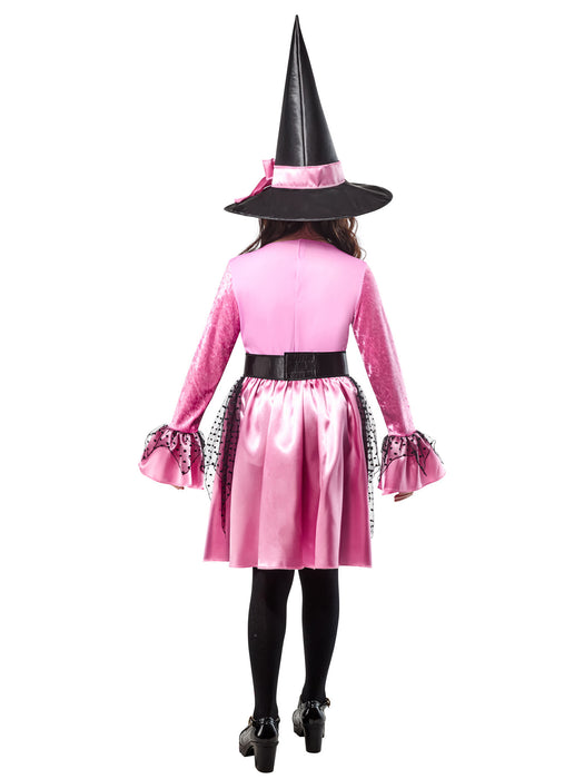 Girls' Pink Witch Costume with Hat - costumesupercenter.com