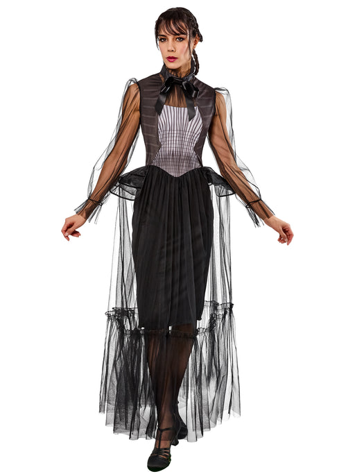 Women's Wednesday Graveyard Gala Dress - Deluxe - costumesupercenter.com