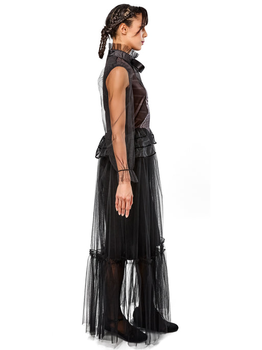 Women's Wednesday Graveyard Gala Dress - Deluxe - costumesupercenter.com