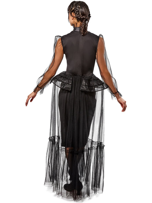 Women's Wednesday Graveyard Gala Dress - Deluxe - costumesupercenter.com