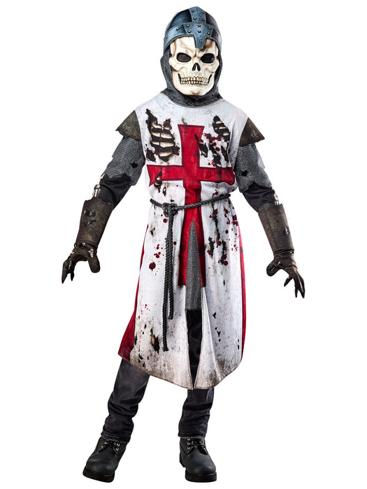 Boys' Skeleton Knight Crusader Costume with Mask - costumesupercenter.com
