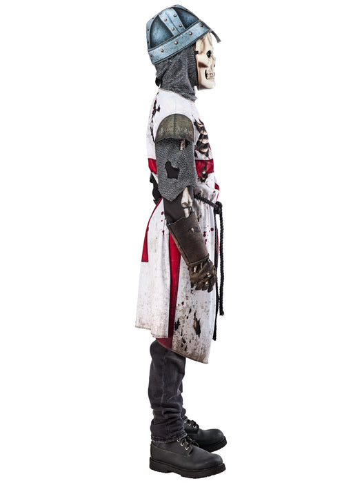 Boys' Skeleton Knight Crusader Costume with Mask - costumesupercenter.com