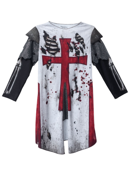 Boys' Skeleton Knight Crusader Costume with Mask - costumesupercenter.com