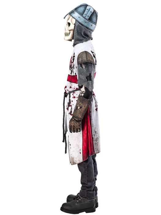 Boys' Skeleton Knight Crusader Costume with Mask - costumesupercenter.com